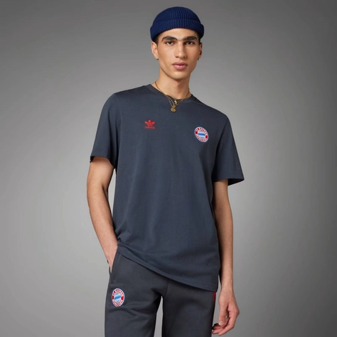 adidas FC Bayern Essentials Trefoil T-shirt Grey Feature