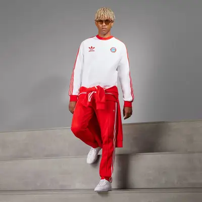 adidas FC Bayern Originals Crew Sweatshirt White Full Image