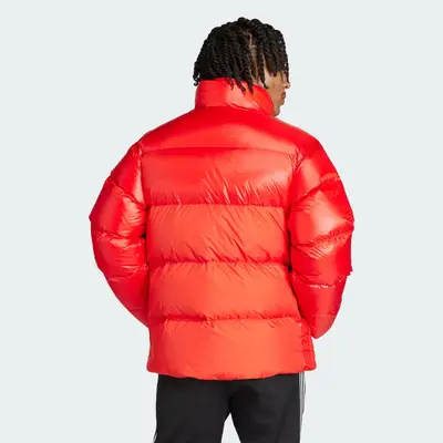 adidas Midweight Down Puffer Jacket Active Red Backside