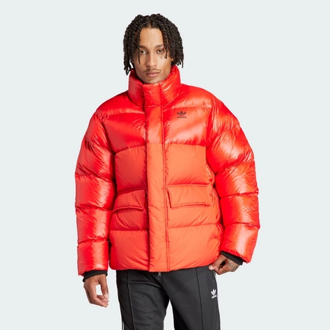 adidas Midweight Down Puffer Jacket Active Red Feature