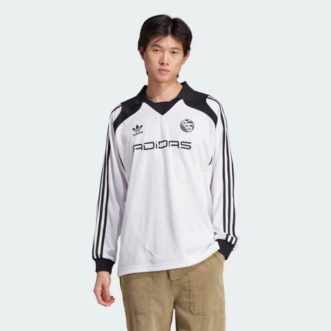 adidas Oversized Long Sleeve Jersey White Feature