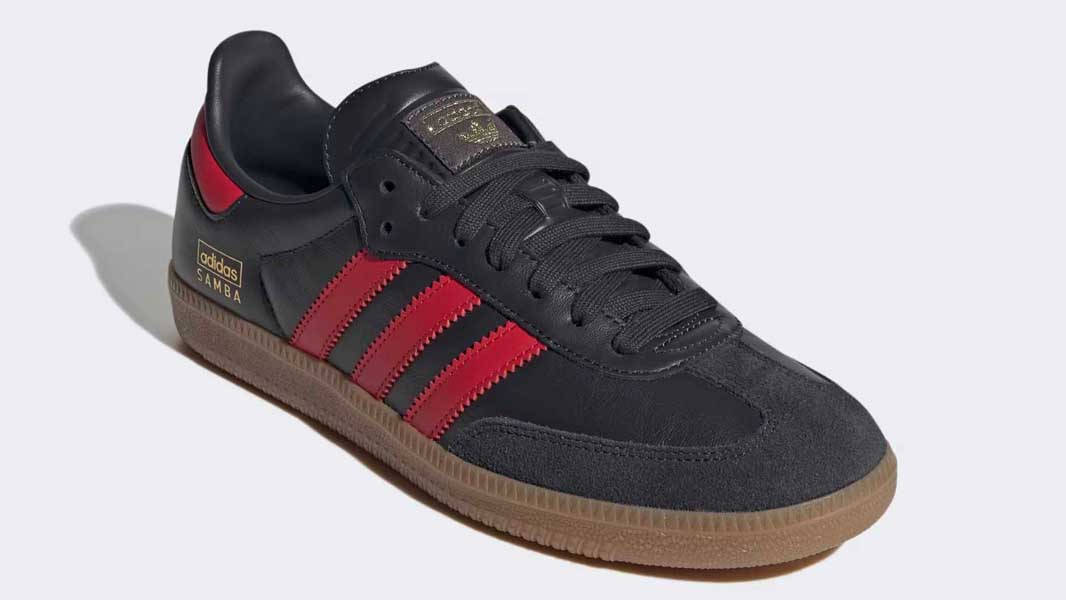 adidas Samba OG Carbon Better Scarlet Front