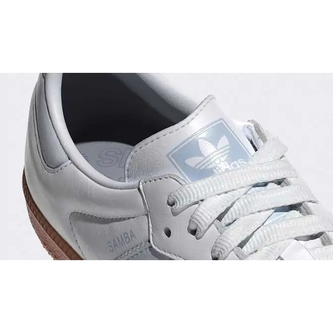 adidas Samba OG White Halo Blue Closeup