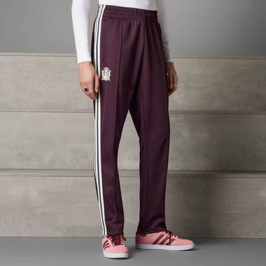 adidas spain beckenbauer tracksuit bottoms shadow maroon feature w380 h380