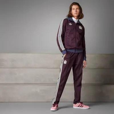 adidas Spain Beckenbauer Tracksuit Bottoms Shadow Maroon Full Image