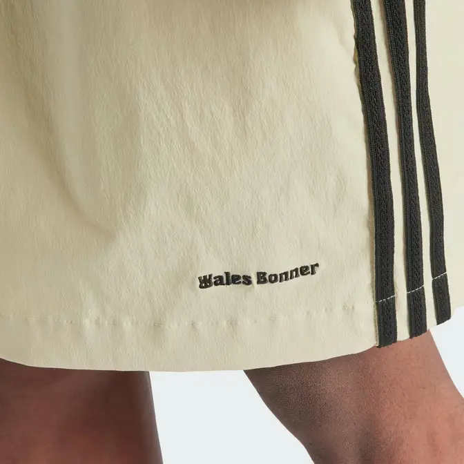 adidas Statement Football Shorts Sandy Beige Front Closeup