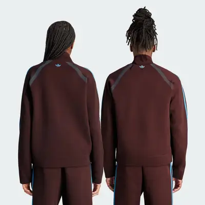 adidas Statement Knit Track Top Mystery Brown Backside
