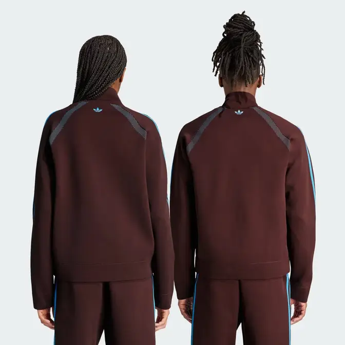 adidas Statement Knit Track Top Mystery Brown Backside