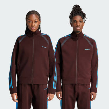 adidas Trainer statement knit track top mystery brown feature w380 h380