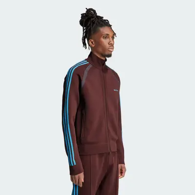 adidas Statement Knit Track Top Mystery Brown Front