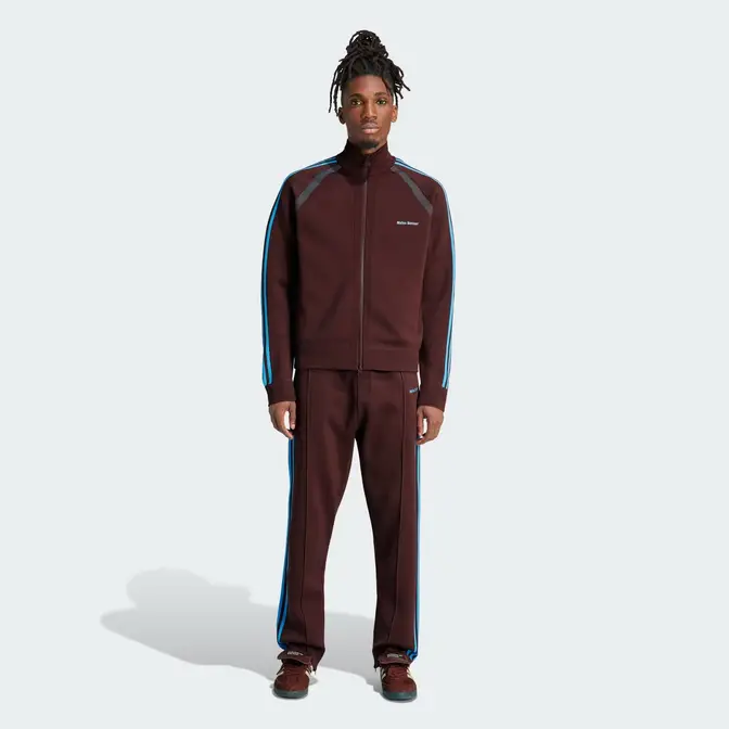 adidas Statement Knit Track Top Mystery Brown Full Image