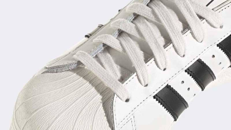 adidas Superstar 82 White Black Closeup