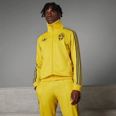 adidas Sweden Beckenbauer Track Top Tribe Yellow Feature