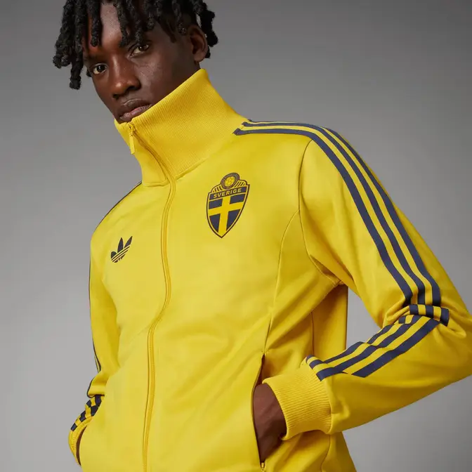 adidas Sweden Beckenbauer Track Top Tribe Yellow Front