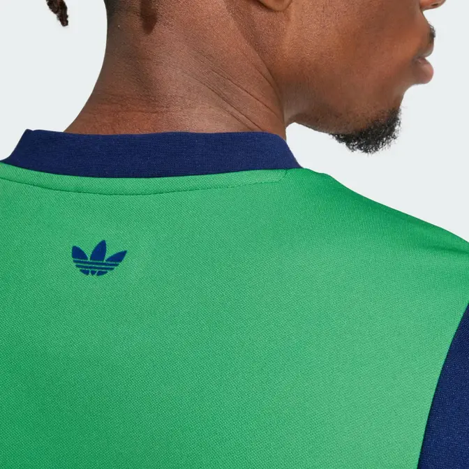 adidas Wales Bonner Football T-shirt Vivid Green Backside Closeup