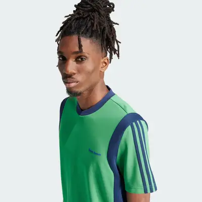 adidas Wales Bonner Football T-shirt Vivid Green Front Closeup