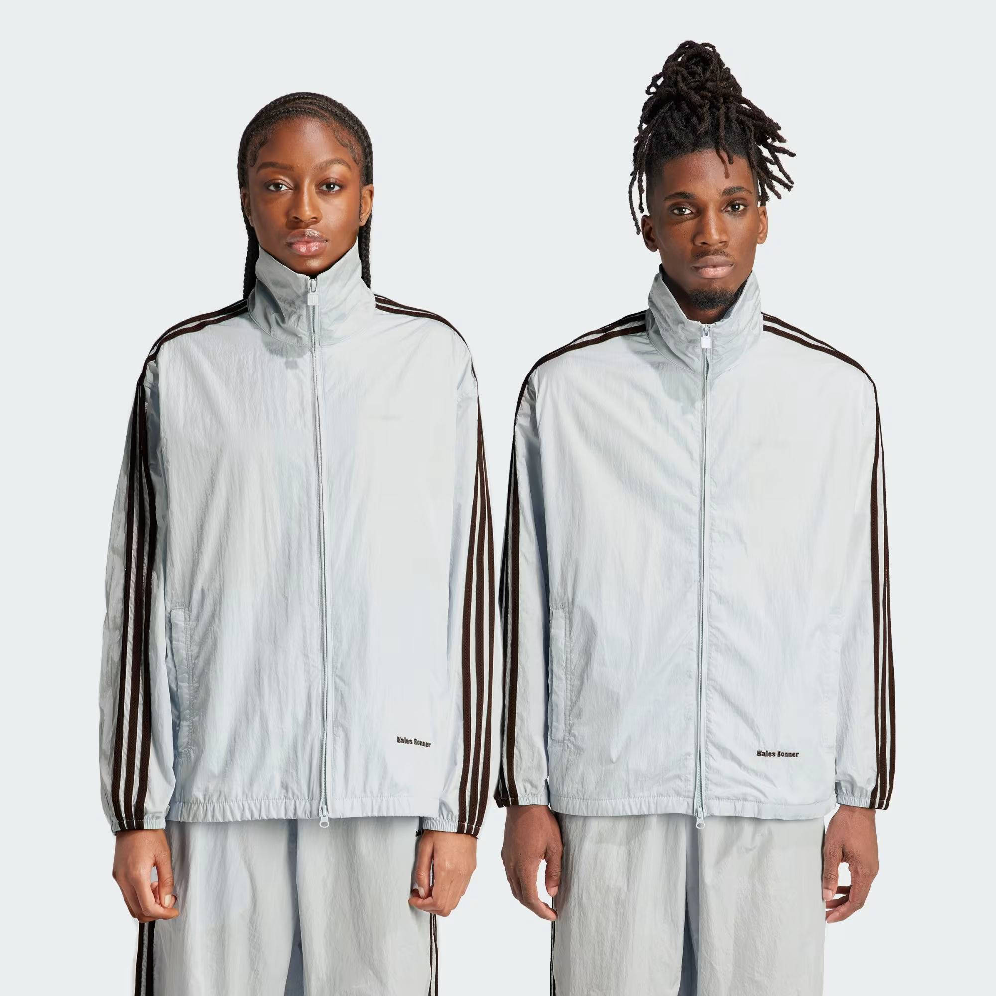 Wales Bonner × adidas Nylon Top adidas Wales Bonner Statement Nylon Track Top in Grey for