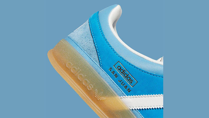 Bad Bunny x adidas Gazelle Indoor San Juan heel