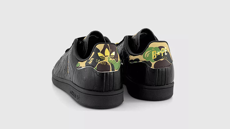 BAPE x adidas Stan Smith 30th Anniversary Black back