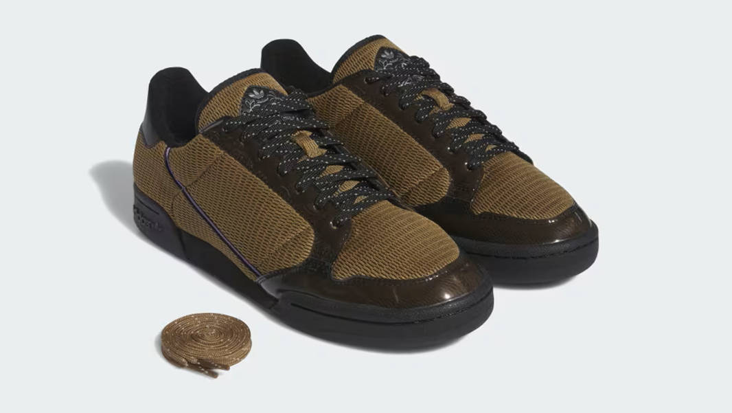 Blondey x adidas Continental Khaki Black Side