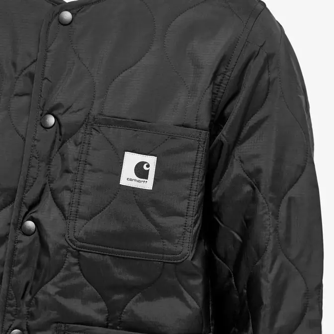 Carhartt WIP Skyler Quited Liner Jacket Black Closeup