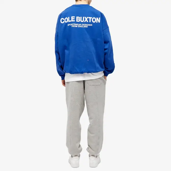 Cole Buxton Sportswear Crew Sweat Cobalt Blue Full Image