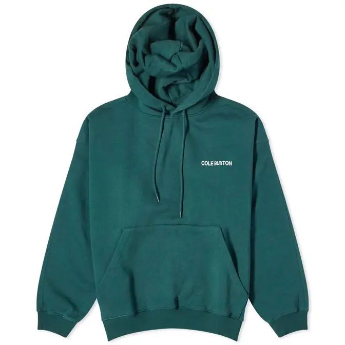 Cole Buxton Sportswear Hoodie Forest Green Feature