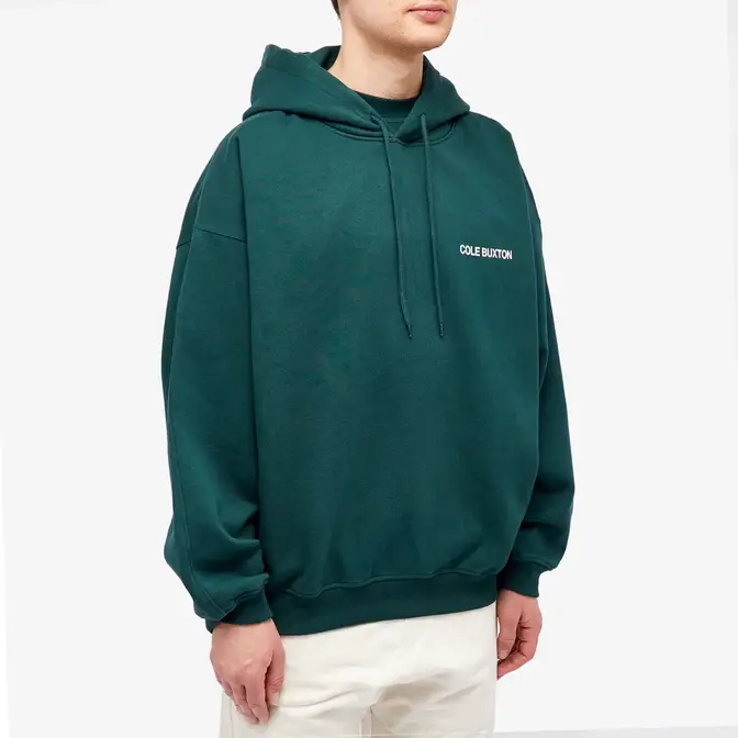 Cole Buxton Sportswear Hoodie Forest Green Front