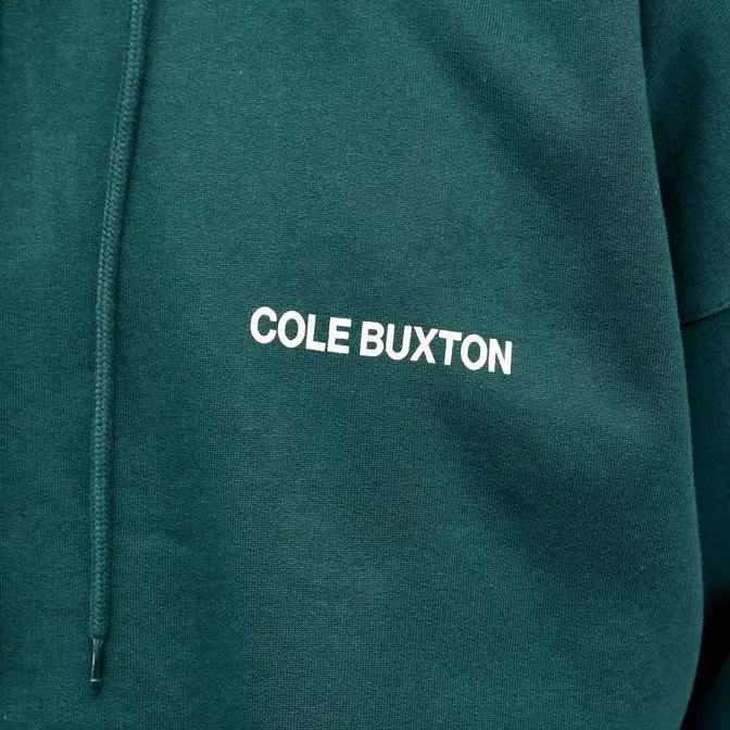 Cole Buxton Sportswear Hoodie Forest Green Logo