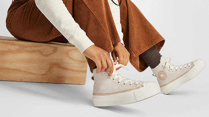 Converse Chuck Taylor All Star Lift Platform Faux Mohair on foot