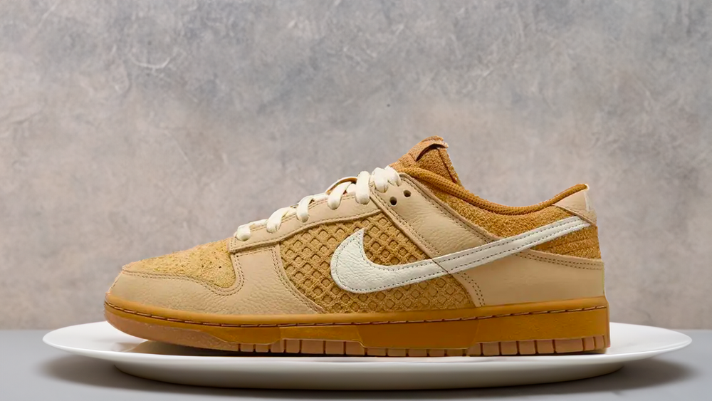 Image via Nike / The Sole Supplier The Nike Dunk Low "Waffle Caramel" Turns Up the Texture