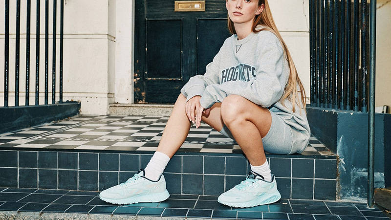 Harry Potter x Reebok Classic Leather Night Blue on foot alt