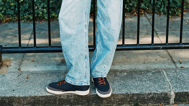 Harry Potter x Reebok Club C 85 Night Black on foot side
