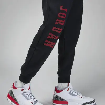 Air Jordan 3Lab5 Infrared 23 Arriving at Retailers Fleece Trousers Black Side View