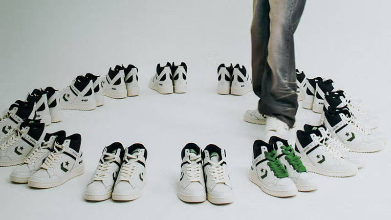 Kasina x Converse Weapon White Green variations