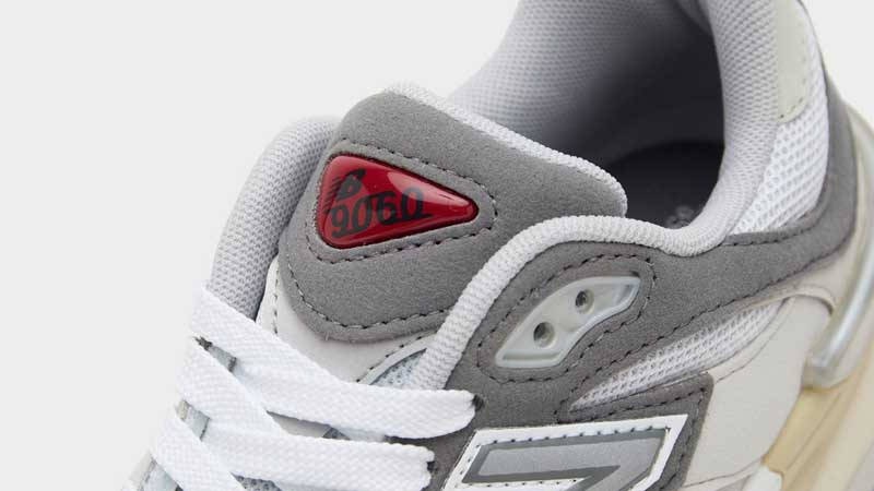 New Balance 9060 GS Grey Silver Closeup