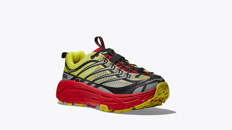 Nicole McLaughlin x Hoka Mafate THREE2 Lime Red low side