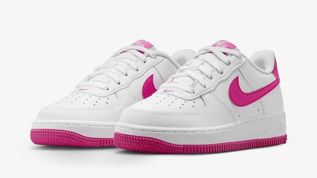 Nike Air Force 1 Low GS White Hot Pink FV5948-102 Detail