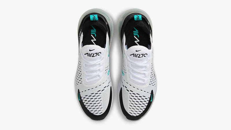 Nike air max top 270 trainer black/white/dusty cactus