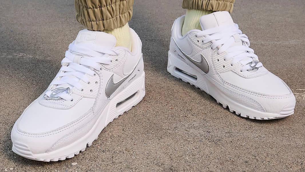 Nike Air Max 90 White Blue Metallic Silver Where To Buy FV0949-100