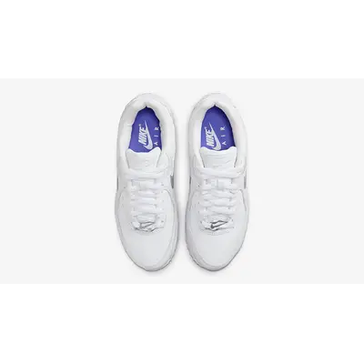 Nike Air Max 90 White Blue Metallic Silver | Where To Buy | FV0949-100 ...