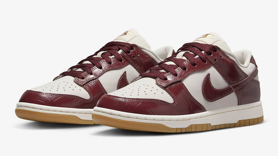 Nike Dunk Low Croc White Red FJ2260-004 Side