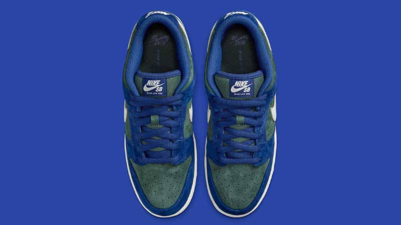 Nike SB Dunk Low Pro Green Royal Suede Middle
