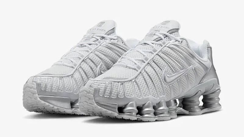 Nike Shox TL White Chrome front
