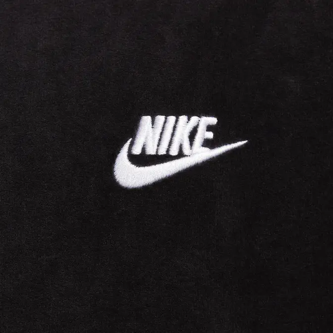 Nike Sportswear Club Velour Jacket Black Logo