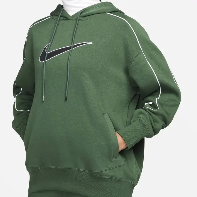 Nike Sportswear Oversized Fleece Pullover Hoodie Fir Front Full