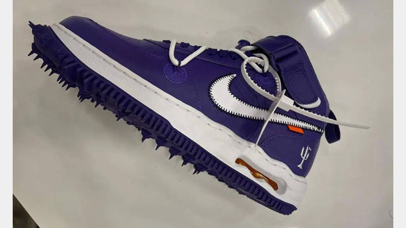 Off-White x Nike Air Force 1 Mid Sheed Purple front