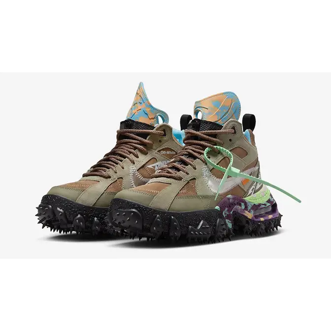 Off-White x Nike nike air max 24 griffin in teal hair Archaeo Brown front