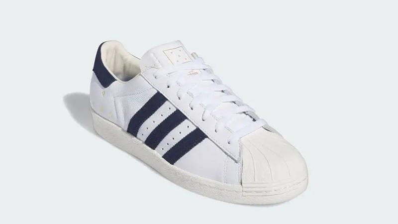 Pop Trading Company × adidas Superstar ADV White Navy front