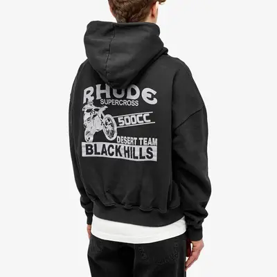 Rhude Supercross Hoodie Vintage Black Backside